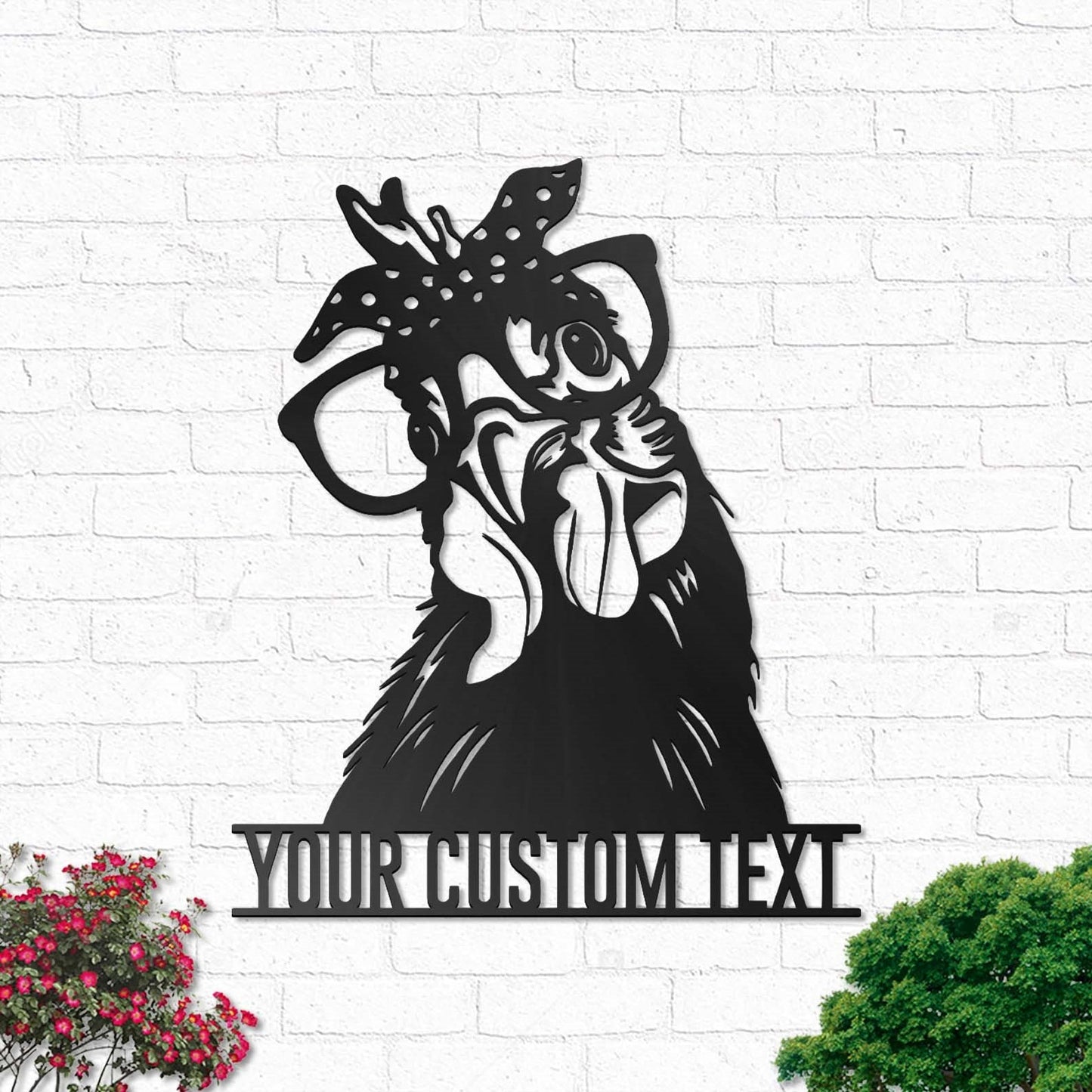 Chicken With Bandana Glasses Farm Animal Personalized - Led Light Metal - Owls Matrix LTD