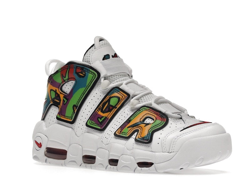 Nike Air More Uptempo 'Peace, Love, Basketball' In White And Multi-Color DM8150-100