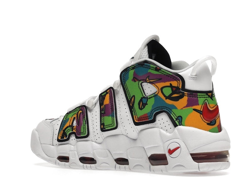 Nike Air More Uptempo 'Peace, Love, Basketball' In White And Multi-Color DM8150-100