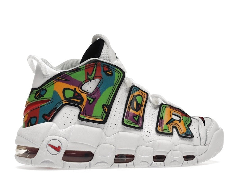Nike Air More Uptempo 'Peace, Love, Basketball' In White And Multi-Color DM8150-100