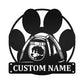 Dog Paw Camping Personalized - Led Light Metal - Owls Matrix LTD