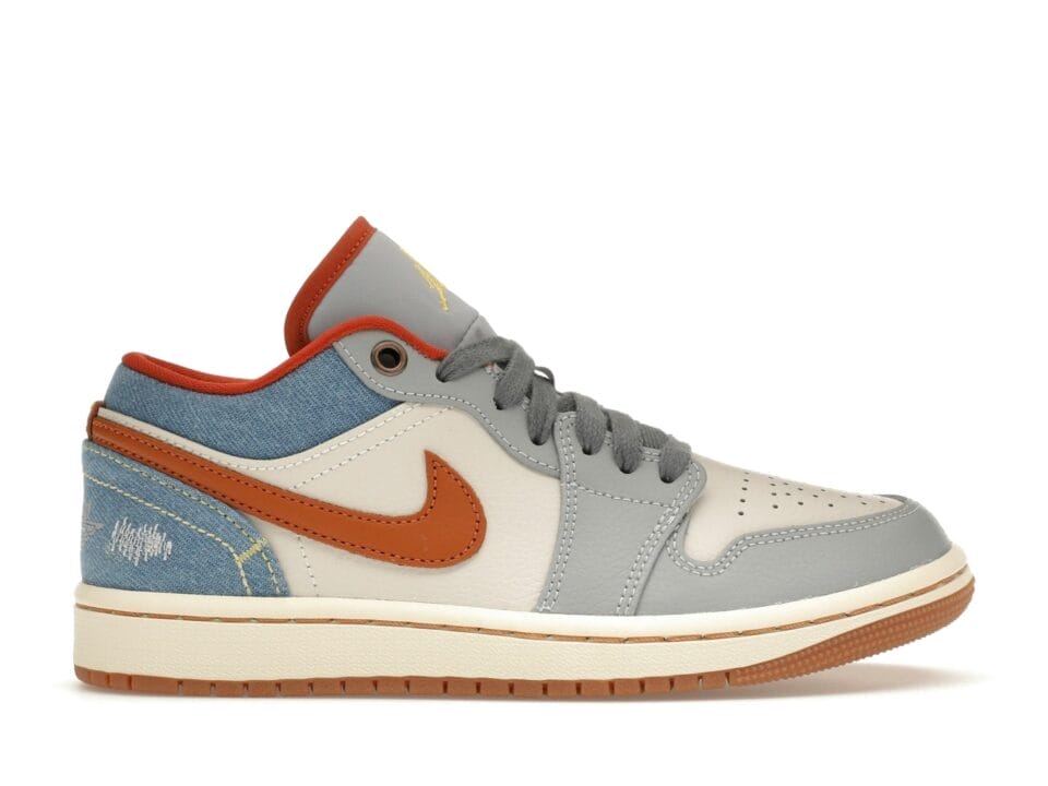 Women's Jordan 1 Low Phantom Denim Sneakers - FZ5045-091