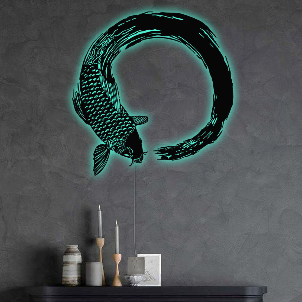 Fish Koi Fish Nice - Led Light Metal - Owls Matrix LTD