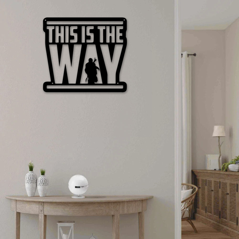 Fishing Man This is the Way - Led Light Metal - Owls Matrix LTD