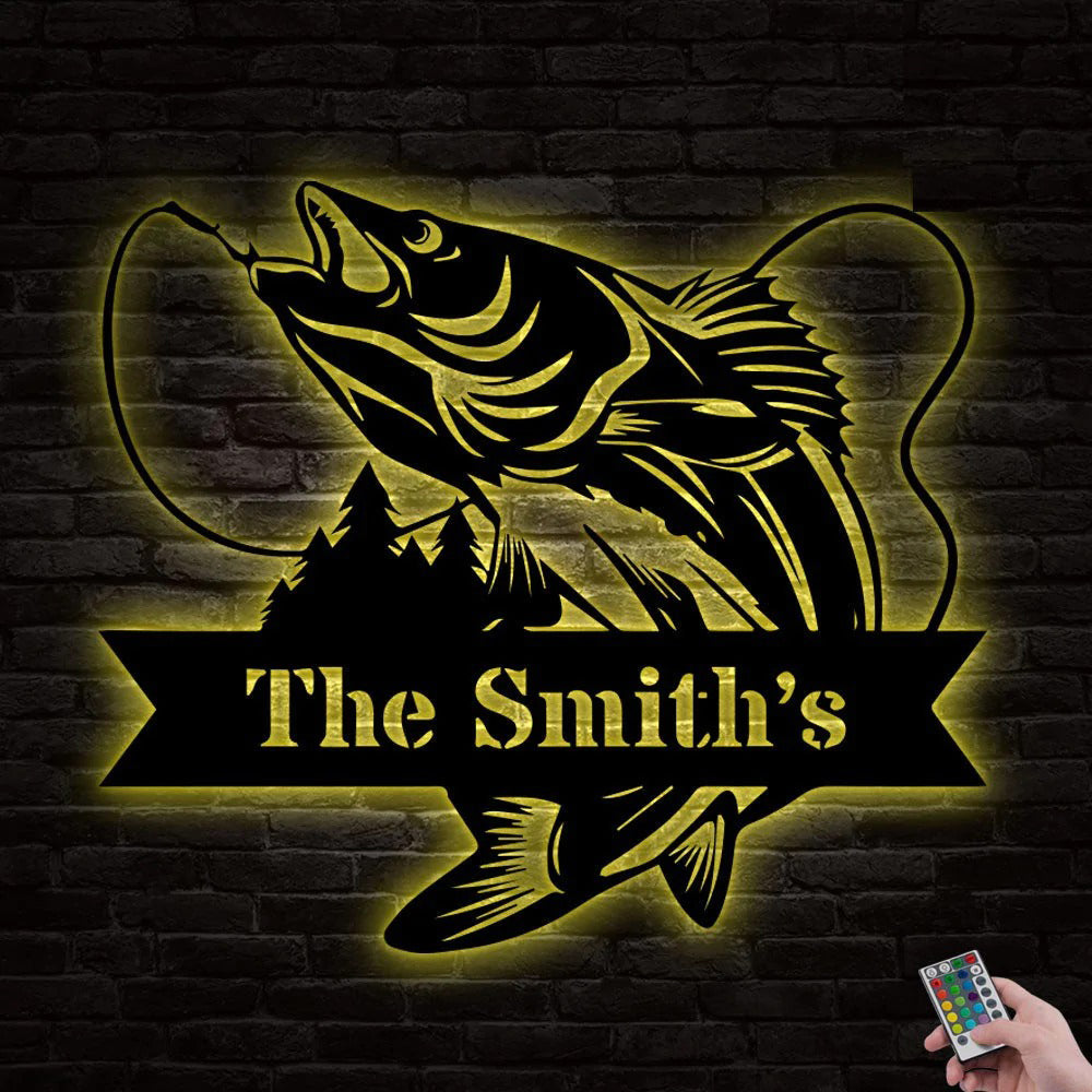 Fishing Style Lover - Led Light Metal - Owls Matrix LTD