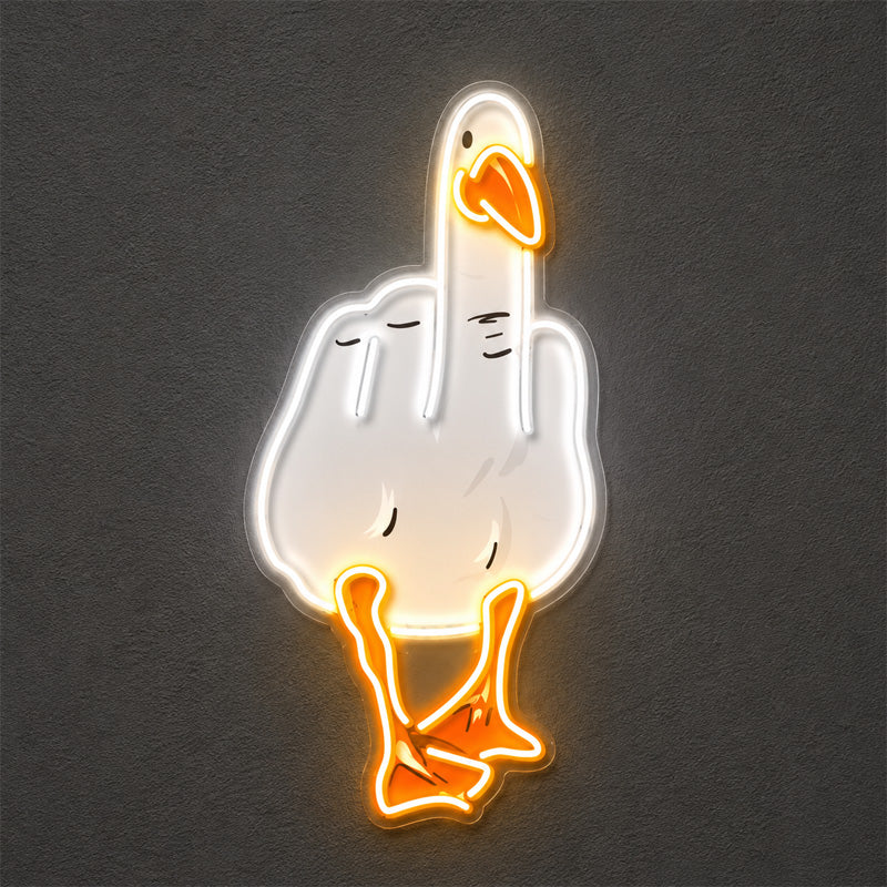 Funny Neon Sign - Angry Goose LED Wall Decor Artwork
