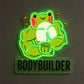 Funny Neon Sign - Bodybuilder Frog LED Wall Decor Sign
