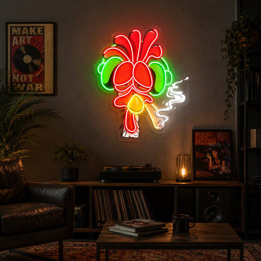 Funny Neon Sign - Chill Rooster LED Wall Decor Sign
