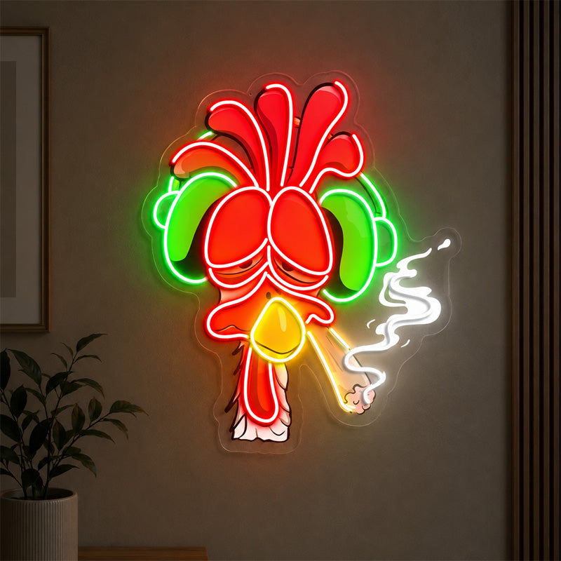 Funny Neon Sign - Chill Rooster LED Wall Decor Sign
