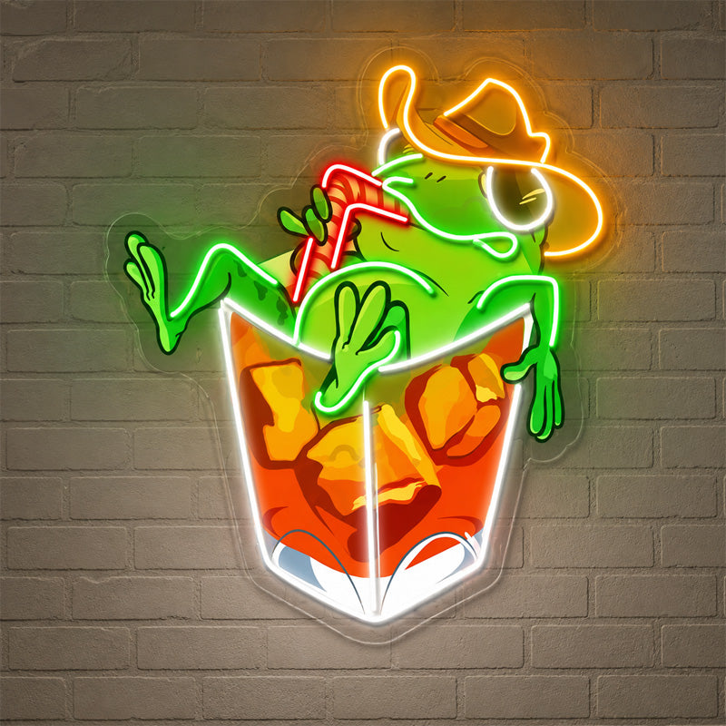 Funny Neon Sign - Cocktail Frog LED Wall Decor
