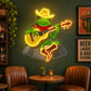 Funny Neon Sign - Cowboy Frog Guitar LED Wall Decor
