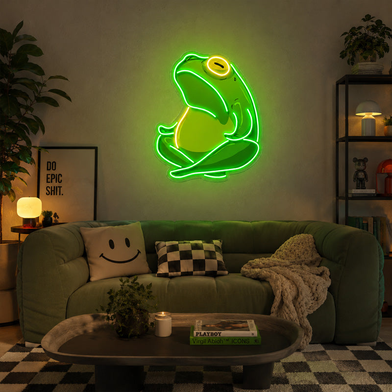 Funny Neon Sign - Cozy Frog LED Wall Decor Sign
