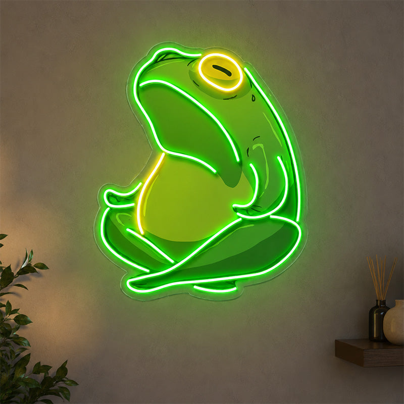 Funny Neon Sign - Cozy Frog LED Wall Decor Sign
