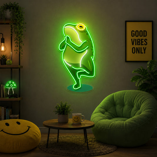 Funny Neon Sign - Dancing Frog LED Wall Decor Sign
