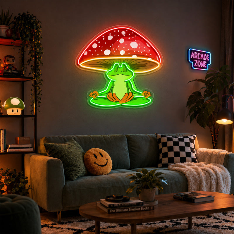 Funny Neon Sign - Mushroom Frog LED Wall Decor Sign
