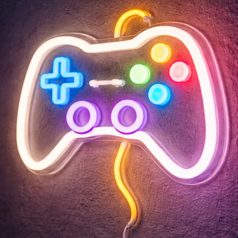 Game Controller Neon Sign – RGB LED Gaming Wall Light for Bedroom, Game Room & Stream Setup