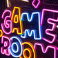 Game Room Neon Sign – Colorful LED Wall Light for Gaming Setup & Stream Room