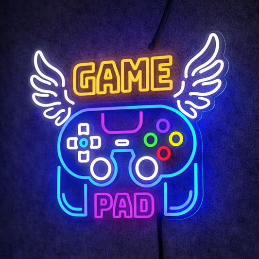 Gaming Neon Sign Controller - Game Pad LED Decor