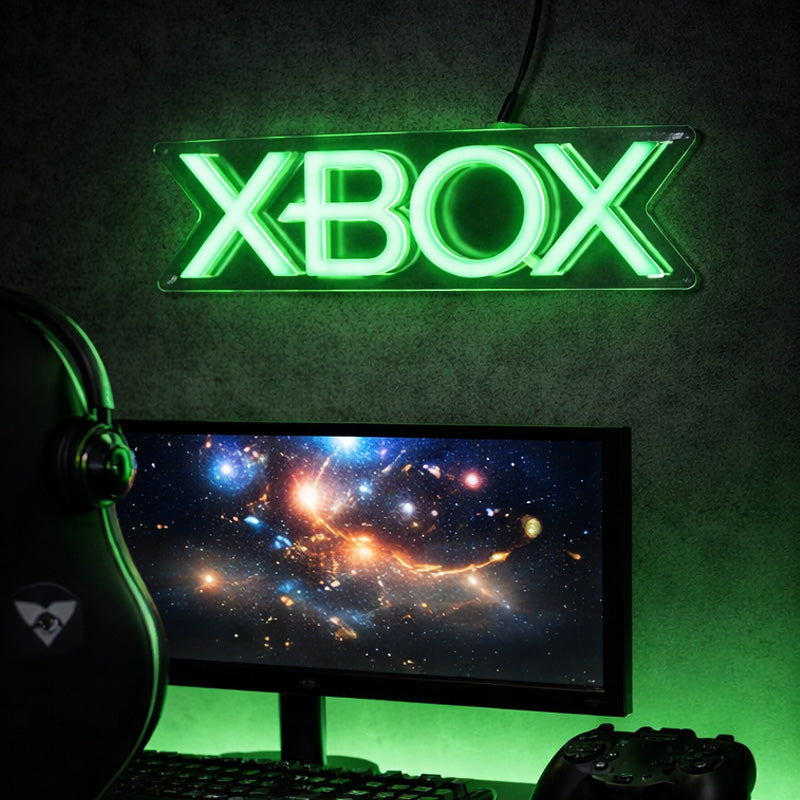 Gaming Neon Sign Controller - Green LED Wall Decor