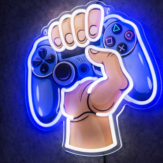 Gaming Neon Sign Controller - Grip Hand LED Decor