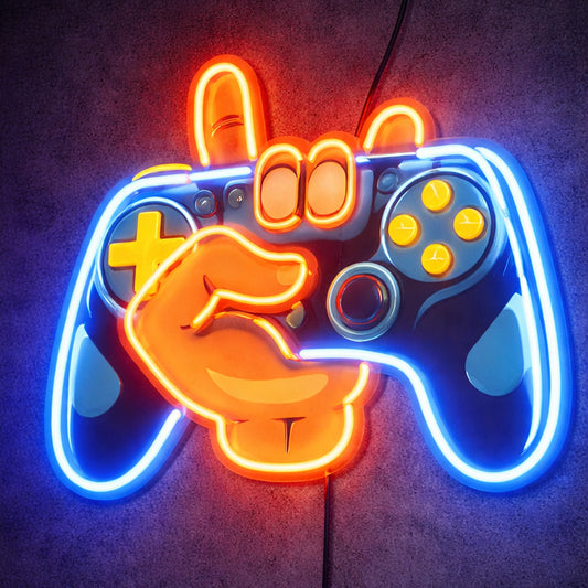 Gaming Neon Sign Controller - Hand Grip LED Decor