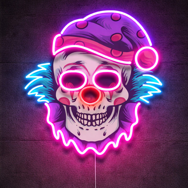 Gaming Room Neon Signs - Clown Skull LED Light
