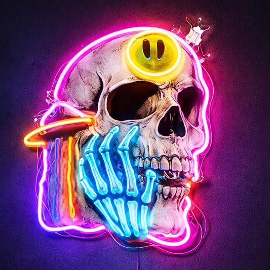 Gaming Room Neon Signs - Cyber Skull LED Neon Light