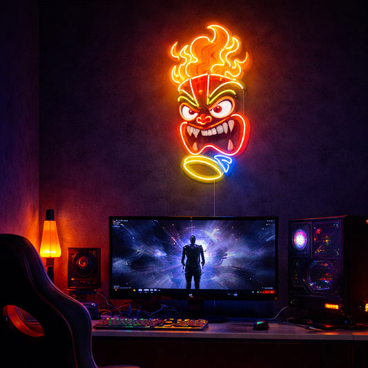 Gaming Room Neon Signs - Demon Mask LED Light
