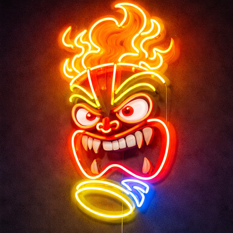 Gaming Room Neon Signs - Demon Mask LED Light