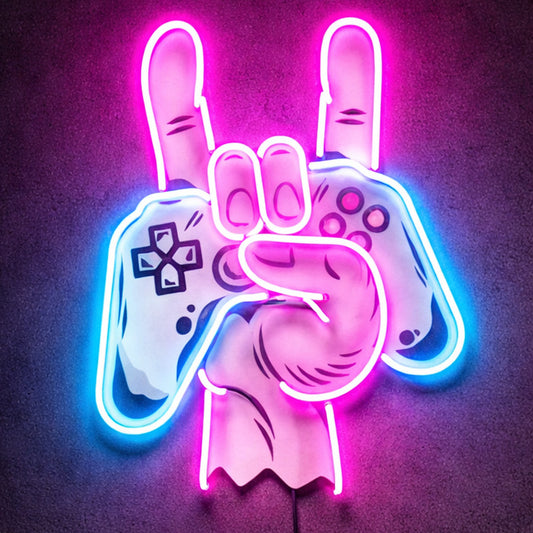 Gaming Room Neon Signs - Gamer Hand Controller LED Neon Light