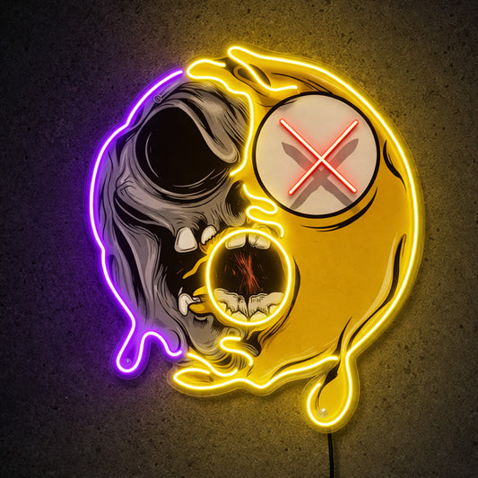 Gaming Room Neon Signs - Melting Skull LED Neon Light