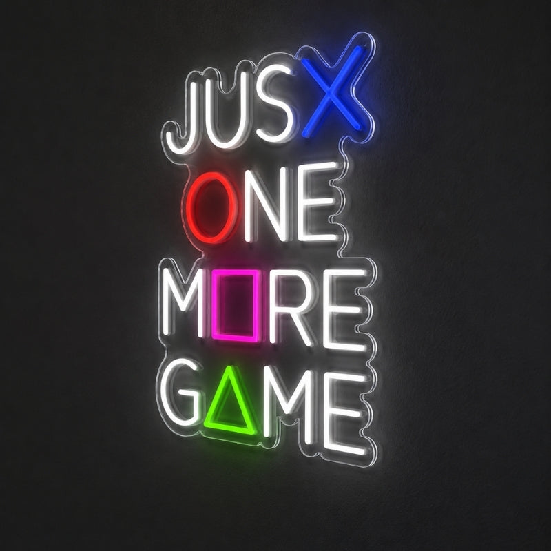 Gaming Room Neon Sign - Just One More Game Decor