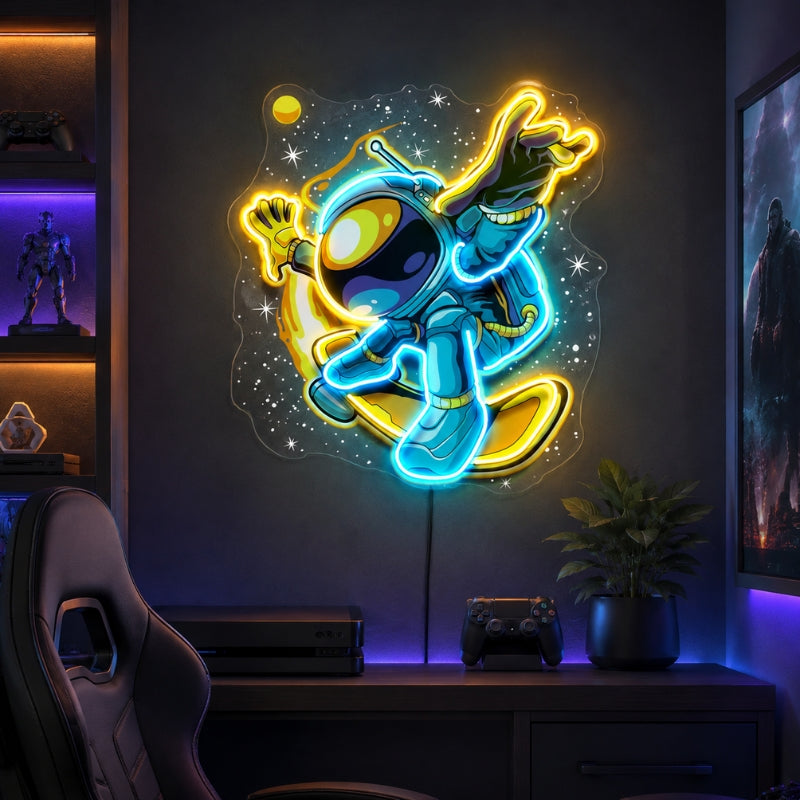 Gaming Room Neon Signs - Astronaut Neon Wall Decor