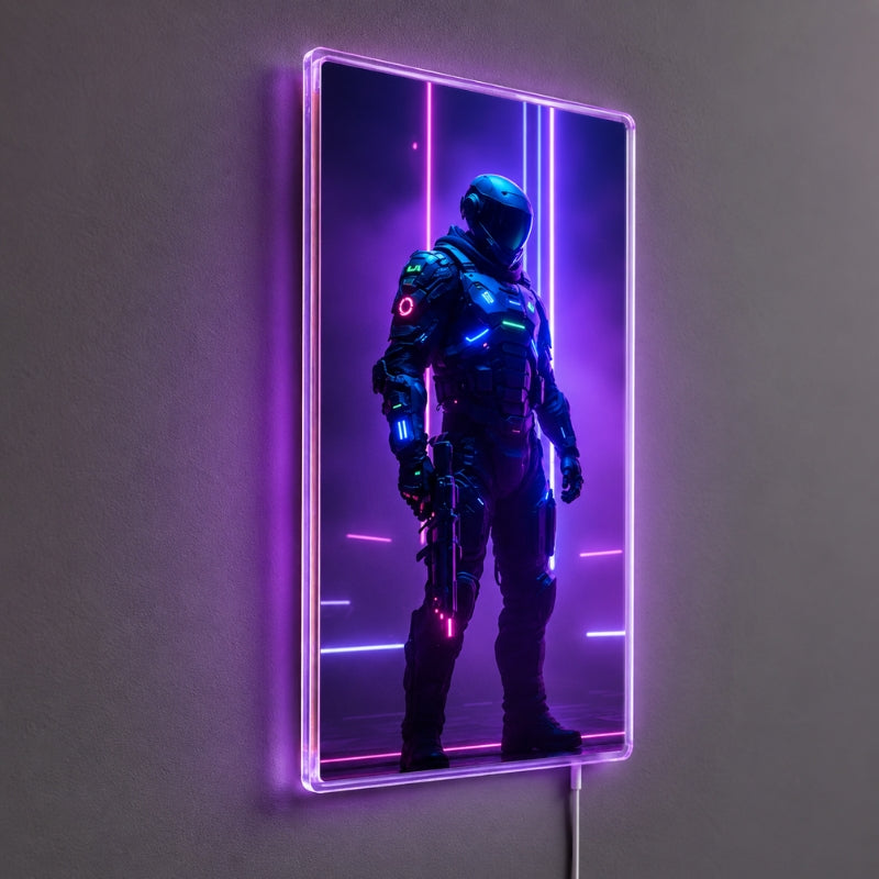 Gaming Room Neon Signs - Cyber Soldier LED Decor