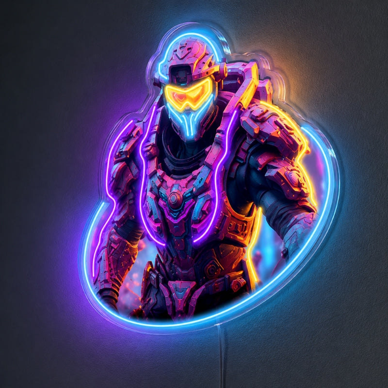 Gaming Room Neon Signs - Cyber Soldier LED Wall Decor