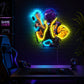 Gaming Room Neon Signs - Cyber Warrior LED Wall Decor