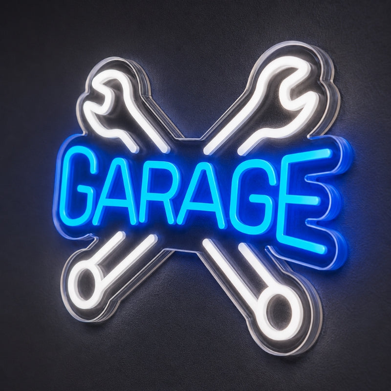 Garage Neon Sign - Bright Auto Workshop Wall Decor