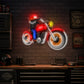 Garage Neon Sign - Motorcycle Rider LED Wall Decor