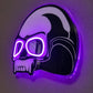 Garage Neon Sign - Purple Skull Helmet Wall Decor Art