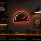 Garage Neon Sign - Speedometer LED Decor for Shops