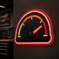 Garage Neon Sign - Speedometer LED Decor for Shops