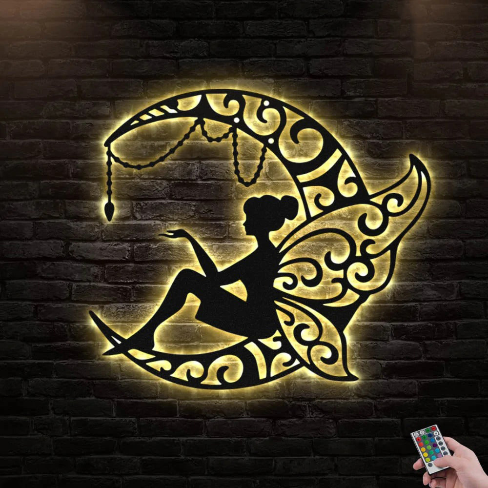 Girl Love Her Life - Led Light Metal - Owls Matrix LTD