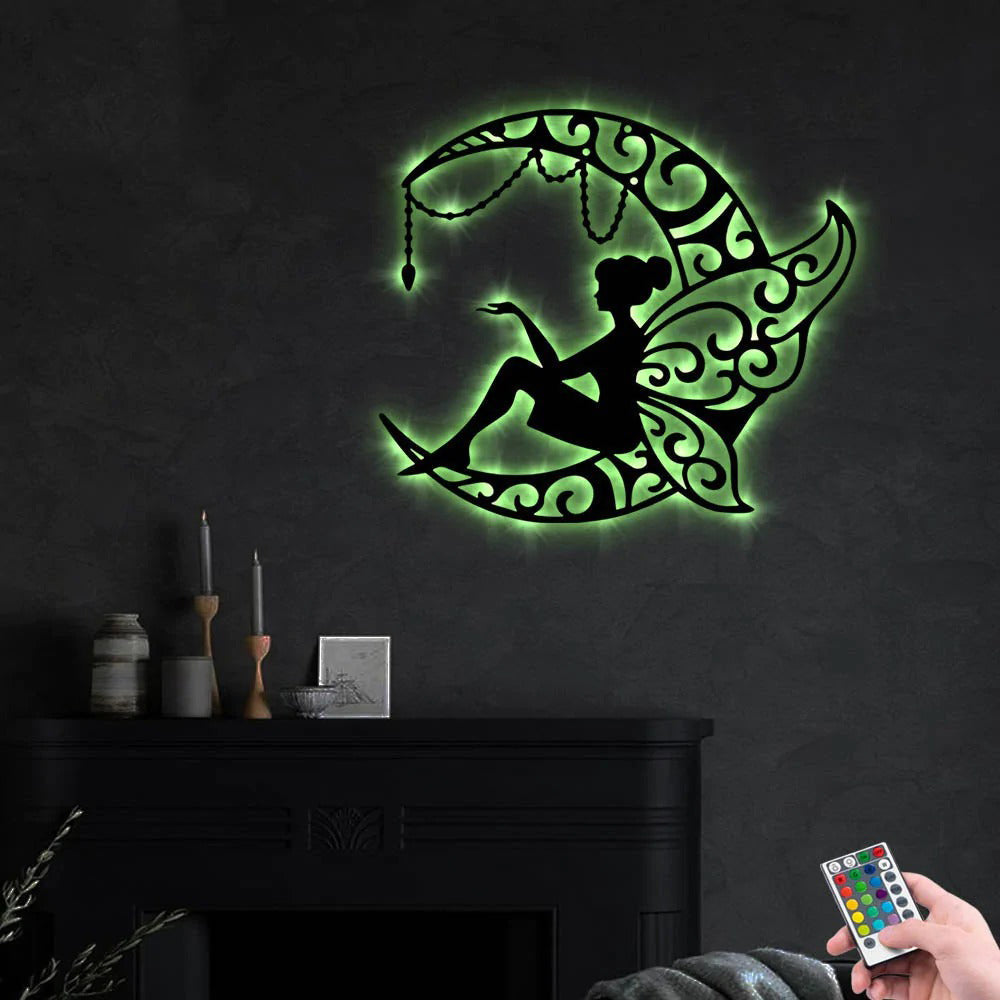 Girl Love Her Life - Led Light Metal - Owls Matrix LTD