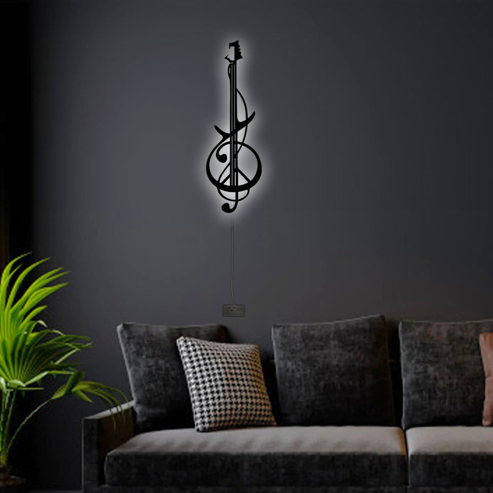 Guitar With Music Life - Led Light Metal - Owls Matrix LTD