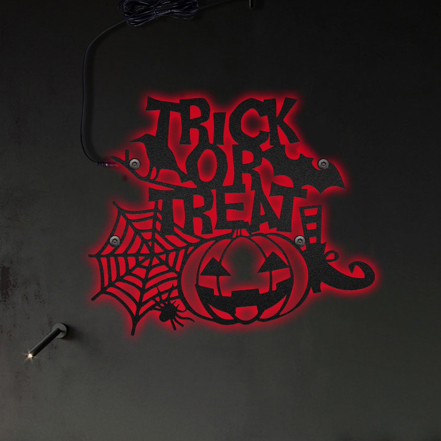 Halloween Trick Or Treat - Led Light Metal - Owls Matrix LTD