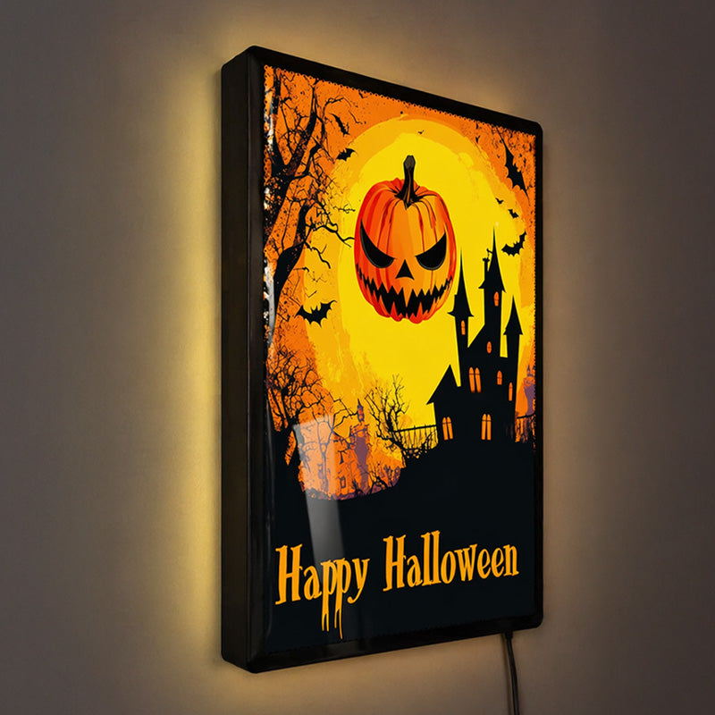 Halloween Ultra-Thin Snap Frame LED Poster Light Box Wall Decor Display