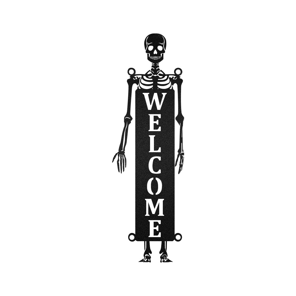 Halloween Welcome Halloween Skeleton - Led Light Metal - Owls Matrix LTD