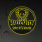 Happy Halloween Personalized - Led Light Metal - Owls Matrix LTD