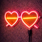 Heart Sunglasses Neon LED Sign – Romantic Love Glasses Wall Light