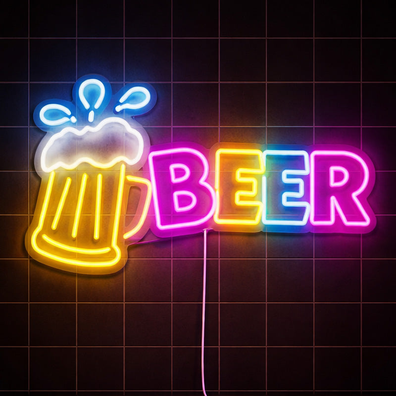 Home Bar Neon Signs - Beer Mug LED Light
